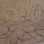 1.4 La Palma 4 dibujar a carboncillo sin mucho detalle